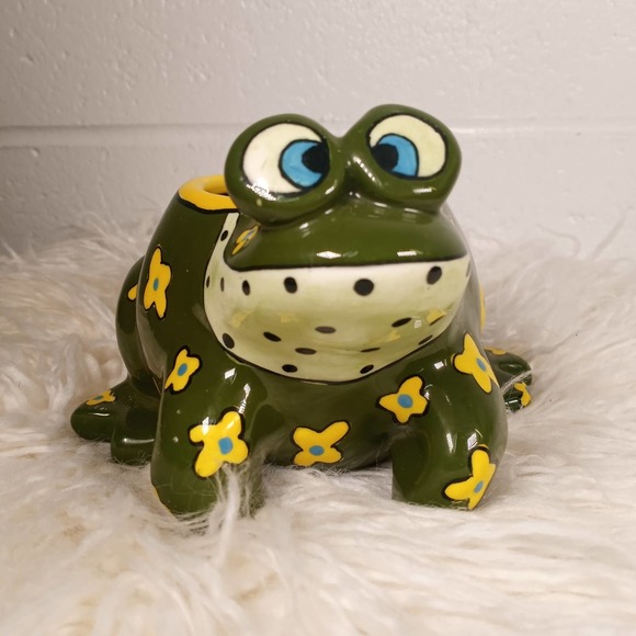 Vintage Ganz Green Frog Prince mug by Patti - Picture 2 of 8